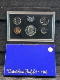 1968-S US Mint Proof Set. OGP. 40% Silver Kennedy 50c