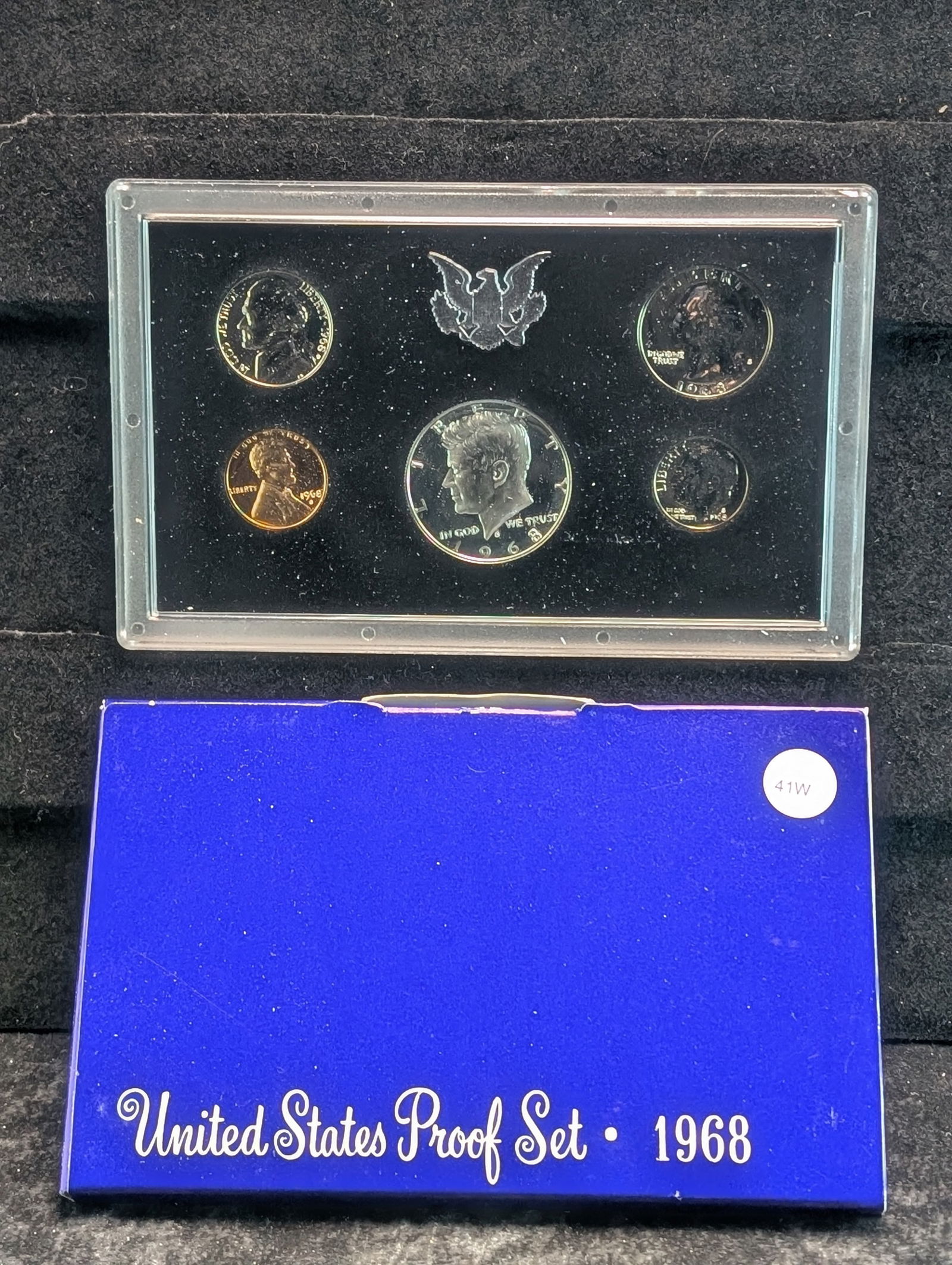 1968-S US Mint Proof Set. OGP. 40% Silver Kennedy 50c (1 of 3)