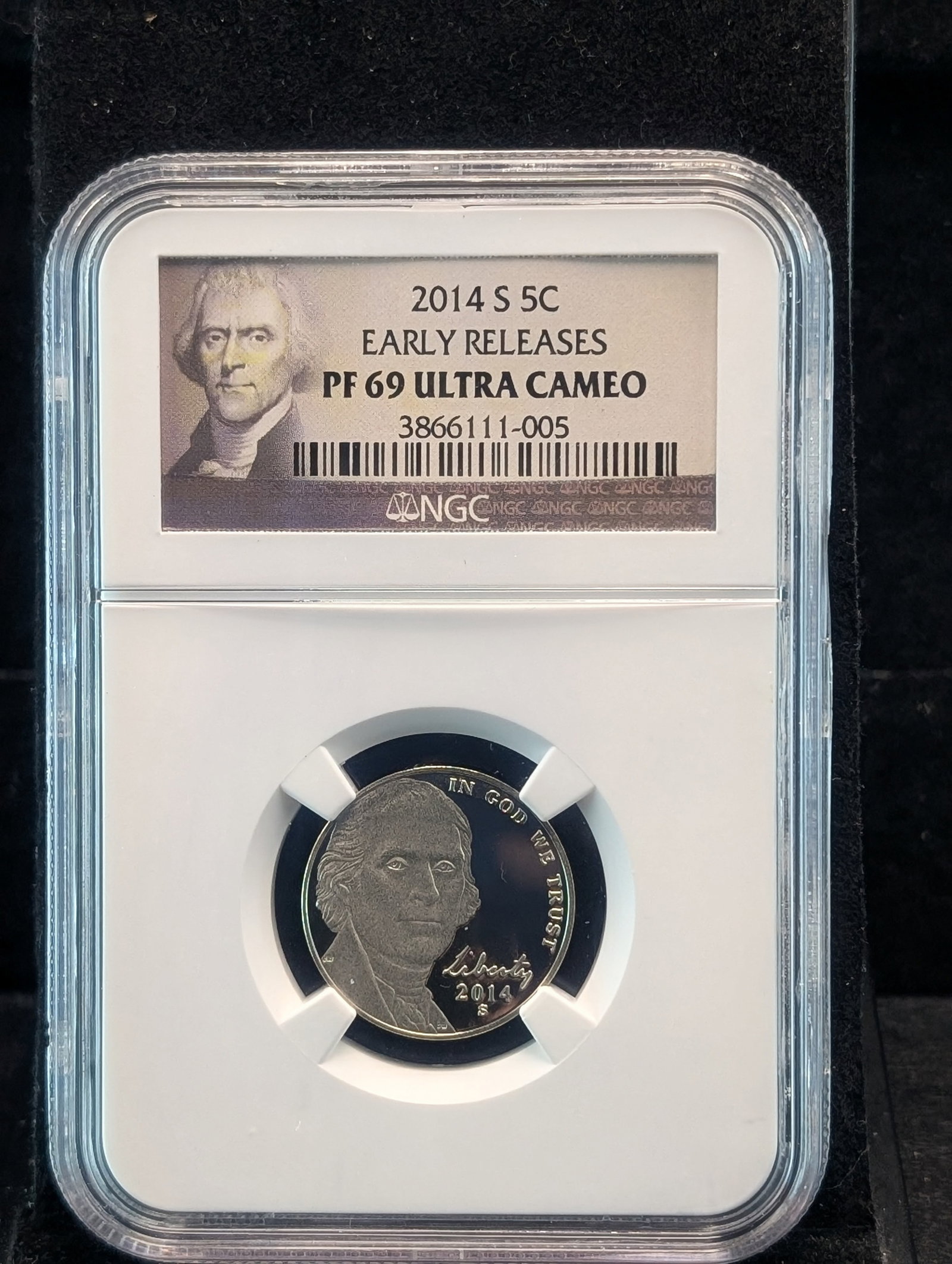 2014-S Early Release Jefferson Nickel PF69UC By NGC: 2014-S Early Release Jefferson Nickel PF69UC By NGC