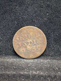 1839-East Nederland Indie Coin, 1c, (Nice Details), 196 Years Old!