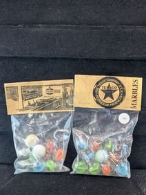 Texaco and Standard;  Marbles in sealed Bags