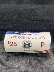 Unopened Roll Of 2020-P George H. W. Bush Presidential One Dollars