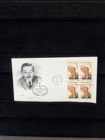 Extremely Rare Walt Disney Four Block First Day Cachet