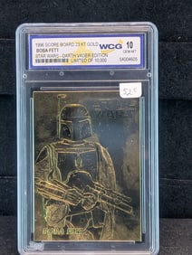 Star Wars, BOBA FETT, 23KT Gold, Sealed, Gem 10 Mint, Limited of 10,000, Darth Vader Edition!
