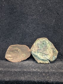 2, 12th-14th Century (Great Details) Byzantine Cup Coins-Medieval Coins, over 600 years old!
