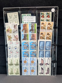 Sheet Of Mint Four Block U.S. Stamps - All MOGNH