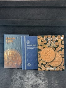 Three EMPTY Lincoln Cent Coin Albums