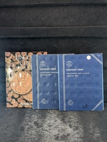 Three EMPTY Lincoln Cent Coin Albums