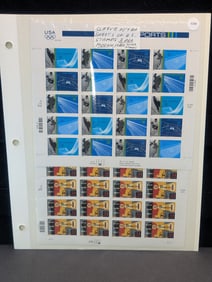 Sleeve Of Three Sheets Of U.S. Stamps - All MOGNH