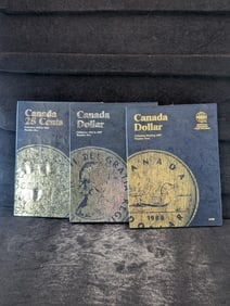 Three EMPTY Canada Coin Whitman Coin Albums