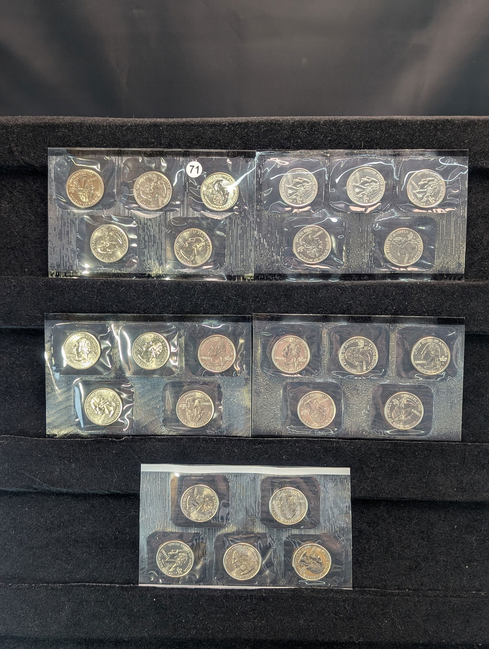 1999-D, 2000-D, 2001-D, & 2003 P&D U.S. Mint Uncirculated 25 Quarters OGP, No Envelope "Busted Sets" (1 of 12)