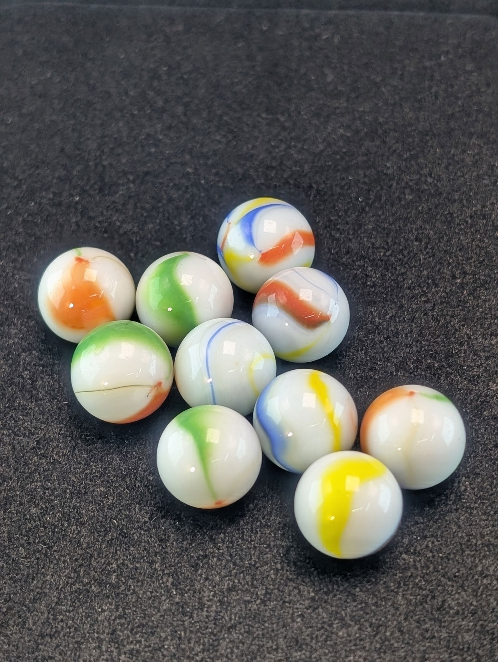 10- Akro Agates, Swirls;  Mint from Bags (1 of 2)