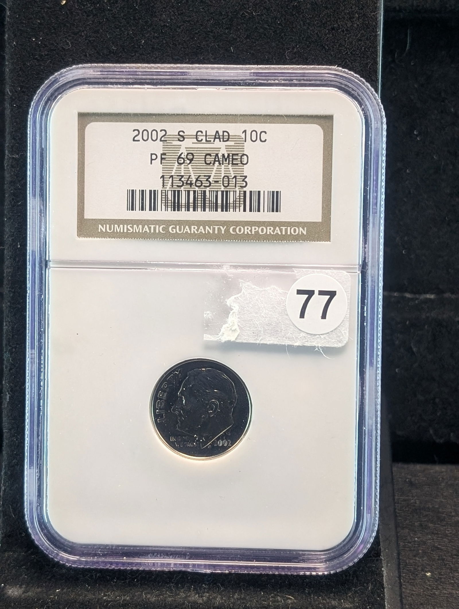 2002-S Clad Roosevelt Dime NGC PF 69 Cameo (1 of 3)