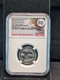 2018-S Silver Reverse Proof Cumberland Island Washington Quarter. NGC PF 69 Reverse Proof