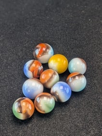 10- Akro Agates, Patch;  Mint