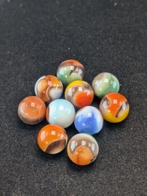 10- Akro Agates, Patch;  Mint