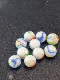10- Akro Agates, Swirl;  Mint