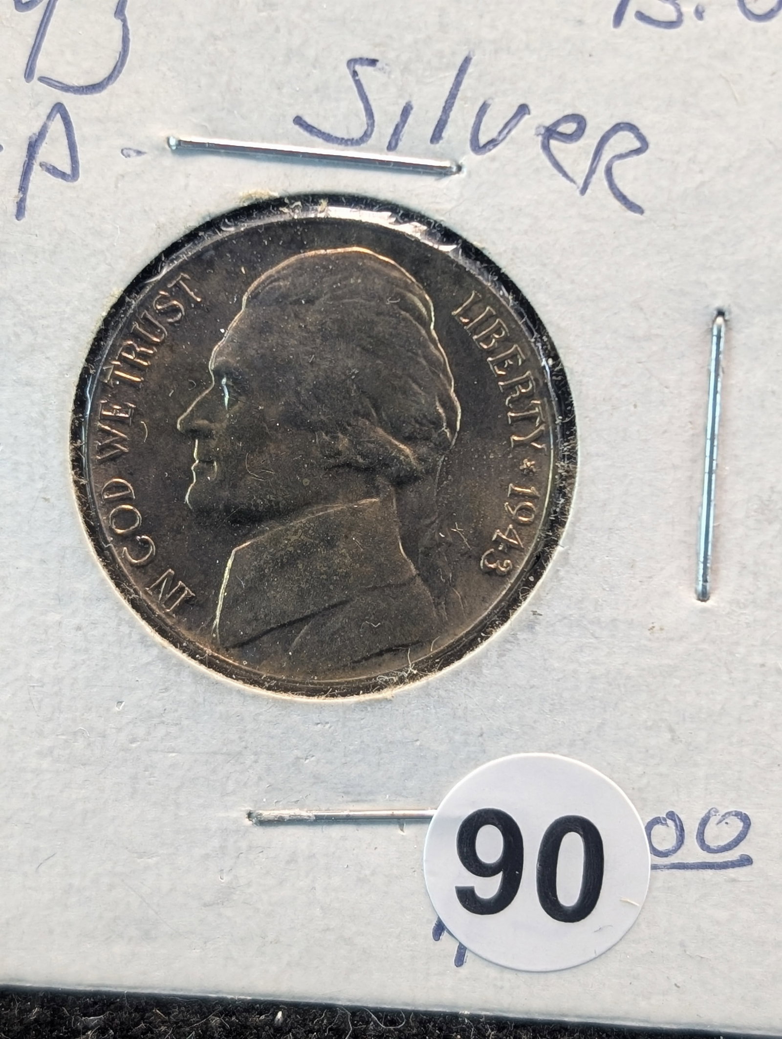 1943-P Jefferson War Nickel. Very Nice Coin: 1943-P Jefferson War Nickel. Very Nice Coin