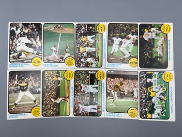 Lot of 10 - 1973 Topps WS Inserts - Varying Conditions