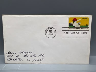 1969 USPS Addressed Baseball Cincinnati OH. First Day of Issue Cachet