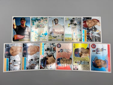 Lot of (11) Varying Years Topps Heritage Chrome Baseball Numbered Cards - Greg Maddux, Vladimir