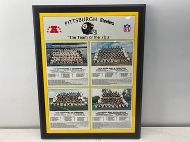 Pittsburgh Steelers The Team of The 70s Football 15x19 Plaque
