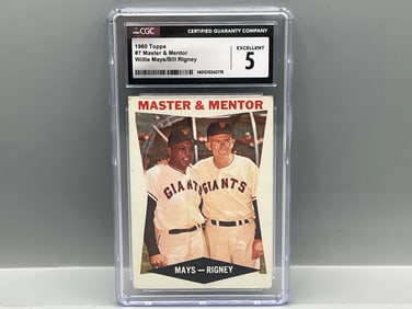 1960 Topps Master and Mentor CGC 5 (CSG) - Willie Mays, Bill Rigney