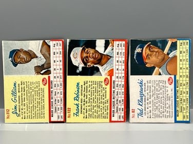 Lot of 3 - 1962 Post - Robinson, Gilliam, Kluszewski