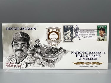1993 USPS National Baseball Hall of Fame & Museum Reggie Jackson Yankees Official Commemorative