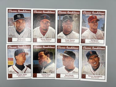 2001 Topps Heritage Classic Renditions Baseball Partial Insert Set - Missing 2 Cards - Jeter,