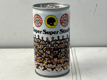 1979 Pittsburgh Steelers Super Bowl Champs Iron City Beer Can - Empty