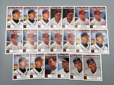 Lot of (20) 2001 Topps Heritage Classic Renditions Baseball Insert Cards W/ Duplicates - Chipper,