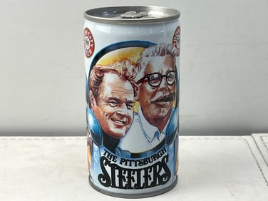 Vintage 1970s Pittsburgh Steelers Stars Iron City Beer Can - Empty