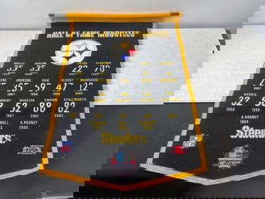 Winning Streak Pittsburgh Steelers Hall of Fame Inductees Felt Hanging Banner - Updated To 2002