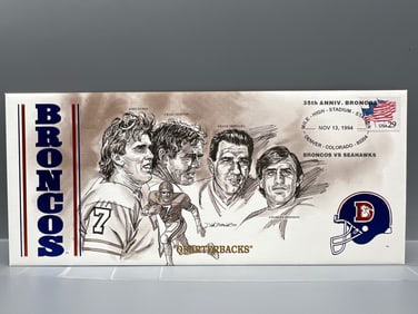 1994 USPS Denver Broncos Quarterbacks Official Commemorative Cachet #/5500