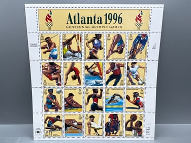 1996 USPS Atlanta Centennial Olympic Games Stamp Sheet
