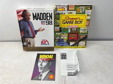 Lot of Assorted Sports Video Game Memorabilia W/ Madden 98 For PC