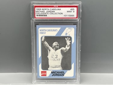 1989 North Carolina Collegiate Collection Michael Jordan #65 PSA Mint 9