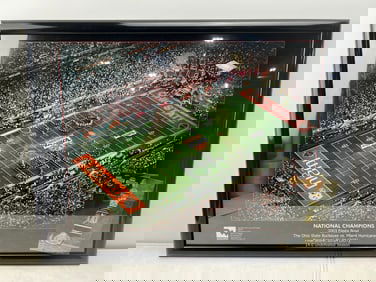 2003 Ohio State Buckeyes Football National Champions Framed Photo W/ (2) Game Ticket Stubs - Framed