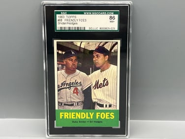 1963 Topps Friendly Foes SGC 86 (7.5) NM+ - Duke Snider, Gil Hodges