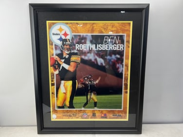Ben Roethlisberger Pittsburgh Steelers Football Motion Imaging Framed Photo - Framed With Glass &