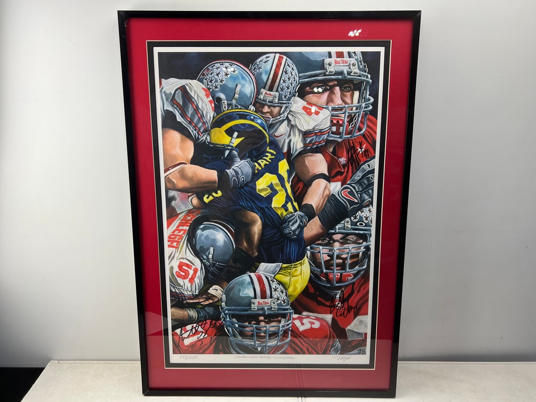 Ohio State Football Bobby Carpenter, AJ Hawk, & Anthony Schlegel Big B (Greg Brodbeck) Original (1 of 8)