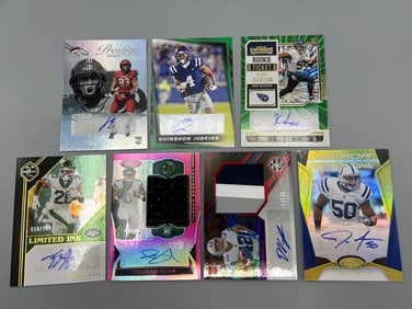Lot of (7) Football Autograph Cards - Rookies - Quinshon Judkins