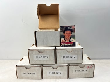Lot of (9) 1991 Pro Set Racing Complete Sets