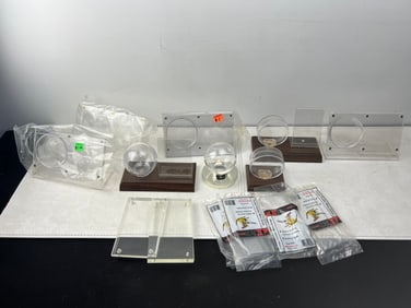 Lot of Assorted Sports Memorabilia Holders & Cases