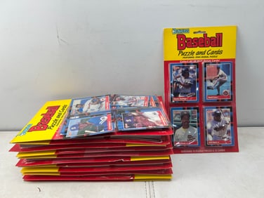Lot of (12) 1988 Donruss Baseball Hanger Packs - Many Packs Have Loose Bubble Seals - Many Cards Are