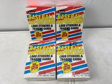 Lot of (4) 1988 Fleer Baseball Superstars Sealed Box Sets