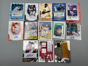 Lot of (13) Baseball Autograph Cards