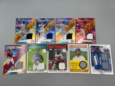 Lot of (9) Baseball Jersey Relic Cards
