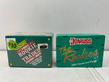 1991 Score Rookie & Traded Baseball Sealed Set & 1991 Donruss The Rookies Baseball Sealed In Box Set